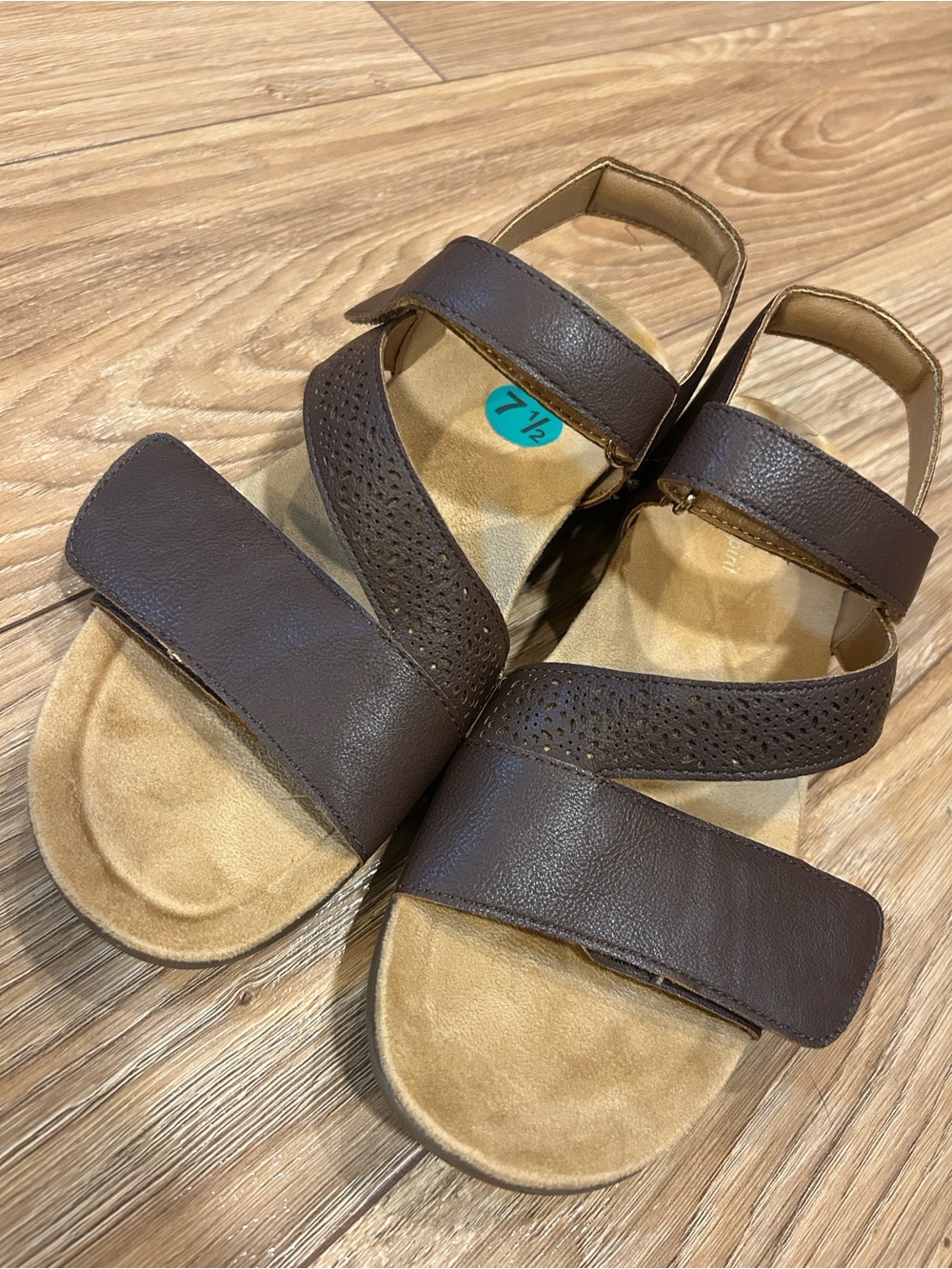 Easy Spirit Brown Strappy Comfort Sandals